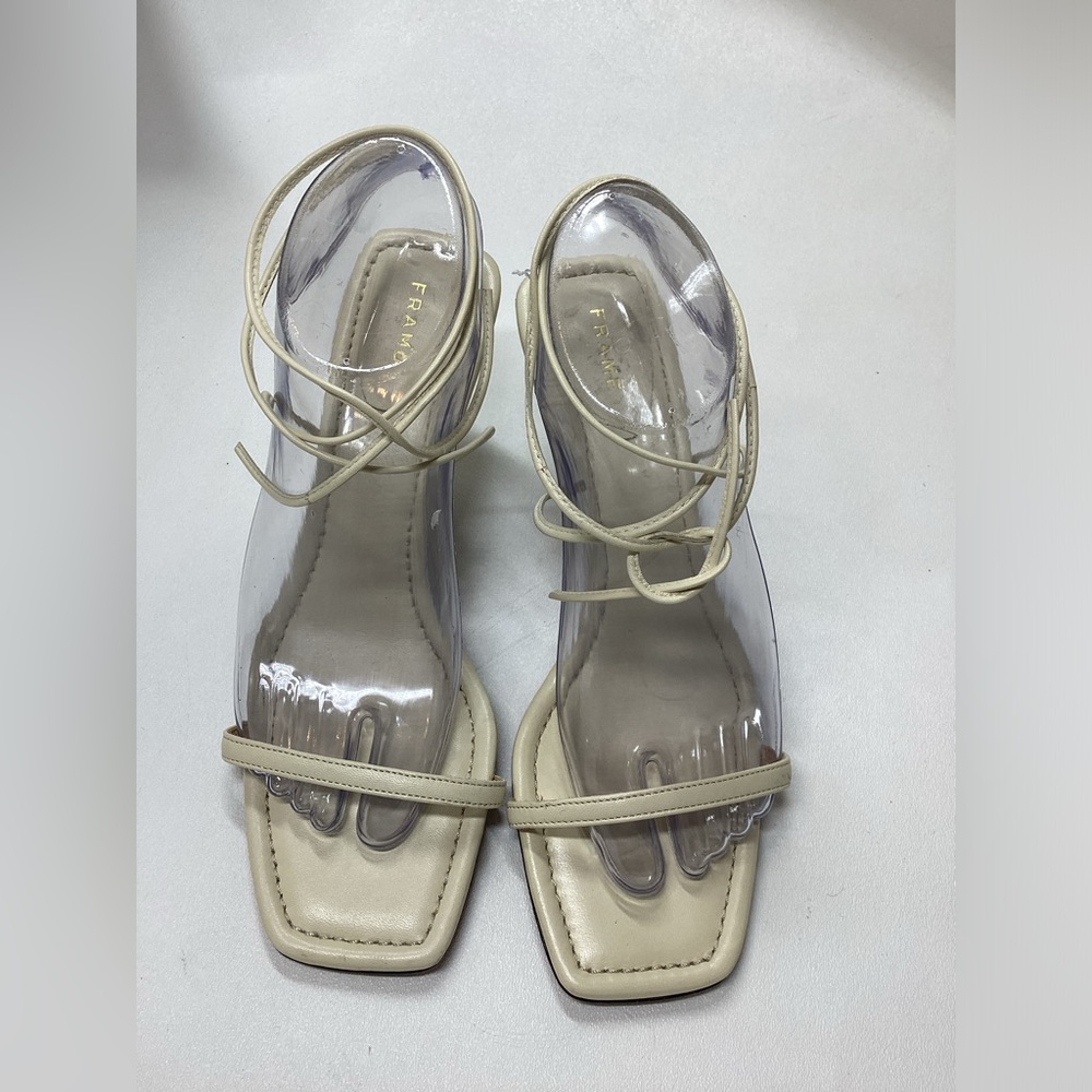 Frame Le Ozzie Heeled Lace Up Leather Sandal Size EU 39 - Picture 7 of 15